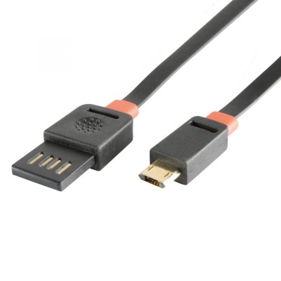 microUSB töltőkábel, lapos, 3m - USBF 3